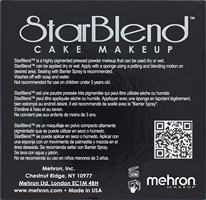 Mehron Makeup StarBlend - WARM HONEY, Wet/Dry Pressed Powder Foundation - color: Warm Honey, size: 2 Ounce (Pack of 1)