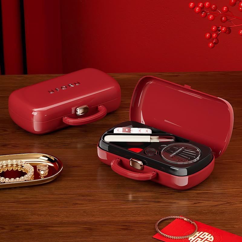 150Pcs Red Sewing Project Kit, Travel Family Sewing Supplies Repair Kit Portable Small Traveler Sewing Kit Sewing Thread Accessories DIY Sewing Supplies Organizer (Red) - color: Red