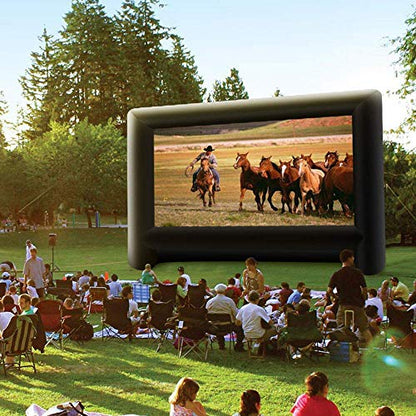 XHYCPY 20 Feet Inflatable Projector Screen Outdoor Inflatable Movie Screen with Air Blower Storage Bag, Easy Set Up Blow Up Screen for Backyard Movie Night, Theme Parties, Celebrations - size: 20ft