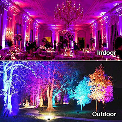 Led Flood Light Outdoor 30W, 300W Equivalent, Color Changing RGB Lights - size: Pack of 2