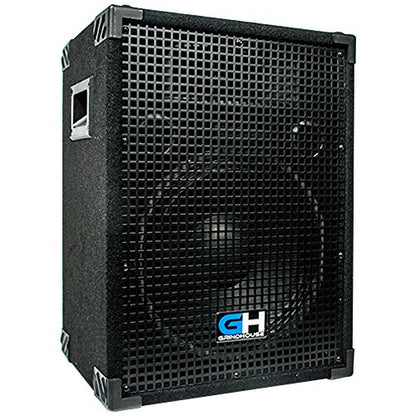 Grindhouse Speakers - GH12L-Pair - Pair of Passive 12 Inch 2-Way PA/DJ Loudspeaker Cabinets - 700 Watt each Full Range PA/DJ Band Live Sound Speaker - size: Pair