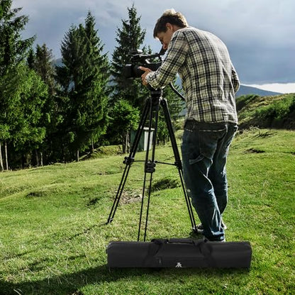 TORIBIO Tripod Carrying Case, 28x4.5x4.5in Heavy Duty Tripod Bag with Shoulder Straps and Handles, Multifunctional Monopod Case for Music Stand, Lights, Speakers, Cameras, Booms, Microphone Stands - size: 28 x 4.5 x 4.5 in
