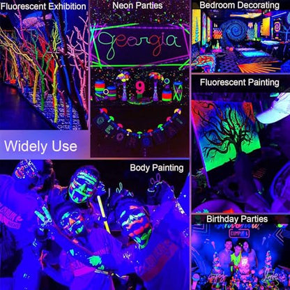 10W 1ft Blacklight Bar T5, 2 Pack UV LED Blacklight, 395-400nm Black Light Tube with USB+Switch+59in Cord, Black Lights for Glow Party, Bedroom, Body Paint, Fluorescent Poster, Birthday - size: T5-2Pack