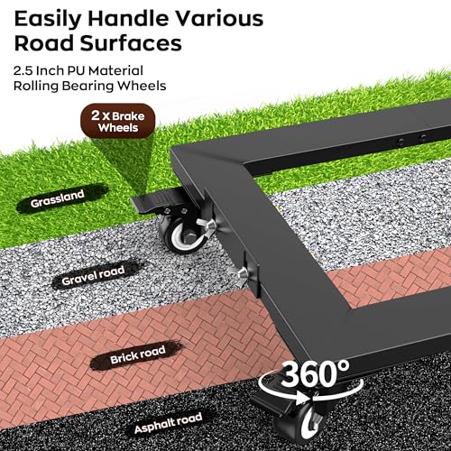 IMAYCC Furniture Dolly with Wheels 1200LBS × 2Pack Furniture Movers with Lifttable Baffles & Brakes, Reinforced Steel Frame & All-Terrain Wheels for Appliance Dolly - size: 2 Pack