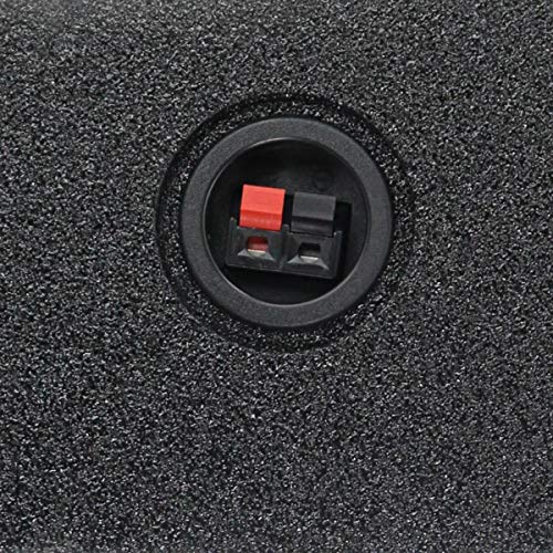 QPower Single 10in Sub Enclosure, Universal Shallow Mount Downfire/Behind Seat Speaker Box Compatible with Most GMC, Chevy, & Ford Trucks - style: 10" QBOMB