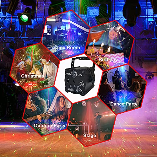 2-in-1 Disco Ball Party Lights with Remote, Sound Activated LED Strobe Light for Parties, USB Powered DJ Disco Light Projector for Room Decor, Glow Party Supplies, Birthday, Christmas, Club