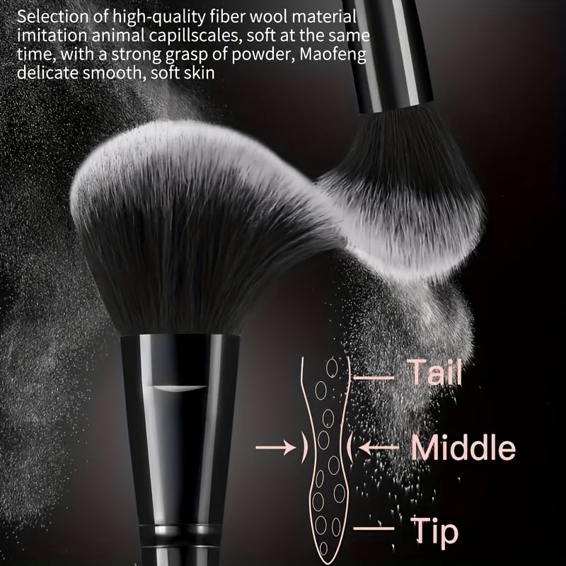 HGHDBT 51Pcs Black Makeup Brushes Set Professional Makeup Kit Multi-functional Makeup Tool Set with Facial Makeup Accessories, Foundation Makeup Brush Kit Eye and Face Make up Brushes & Tools - color: Black 51pcs