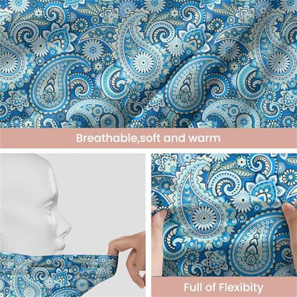 Art Owl Women's Slouchy Beanie Hat Cute Turban Hats Cancer Headwear Caps Baggy Skull Sleep Scarf - color: Blue Boho Printed