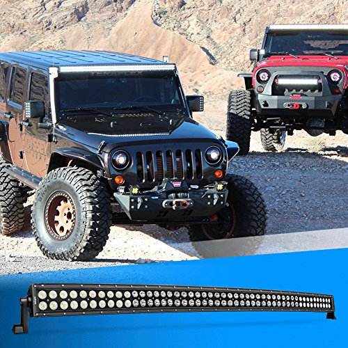 Nilight - 71015C-A 50Inch 288W Curved LED Work Light Driving Fog Lamp LED Light Bar Offroad Lighting for SUV UTE ATV Truck 4x4 Boat, 2 years Warranty - size: 50Inch Curved Light Bar