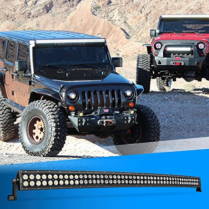 Nilight - 71015C-A 50Inch 288W Curved LED Work Light Driving Fog Lamp LED Light Bar Offroad Lighting for SUV UTE ATV Truck 4x4 Boat, 2 years Warranty - size: 50Inch Curved Light Bar