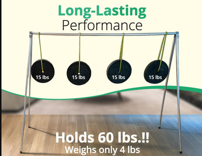 FOL-D-RAK Portable Clothing Rack, Folding Garment Rack with Carry Bag-no Assembly, lightweight 4 LB. Aluminum, 60 LB. Capacity-Travel, Closet, Retail, Trade Show, Dance Recital