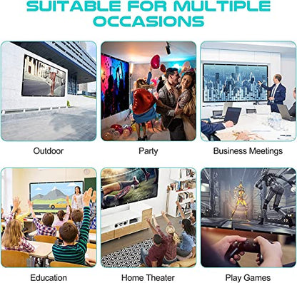 Projection Screens 40 in to 100in, Movie Projector Screen 16:9 4K Rear Front Movie Screen, Wrinkle Design, Widescreen for Movie Home 1.4-2.3 Meters Viewing Distance (40 inches) - size: 40 inches