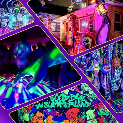 2Pack 45W Black Light, LED Blacklight Bar with 6.6ft Cord, Glow in The Dark Light Up 28x28ft, for Glow Party, Neon Decoration, Body Paint, Fluorescent Poster, Birthday, Halloween, Bedroom
