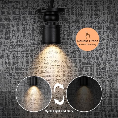 5V 조도 조절 가능한 LED 미니 스포트라이트, 2m(6.5피트) 케이블, 주얼리/실내 그림/예술/모델 디스플레이 조명, 주얼리 캐비닛, 입구, 테이블 선반용 USB 전원 스포트라이트(웜 화이트 3000K, 4팩) - color: 웜 화이트 3000K, size: 4팩