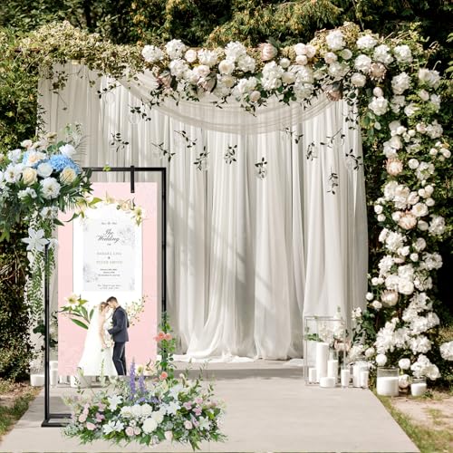 Wedding Sign Stand – Adjustable Metal Easel, 50" or 66" Floor Poster Holder, Black, Perfect for Wedding Welcome Signs, Bridal & Baby Showers, Events, Indoor/Outdoor Use