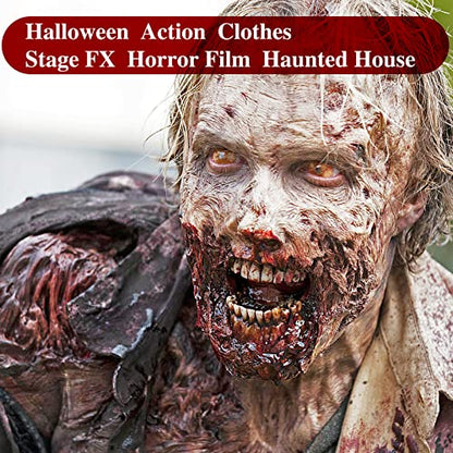MEICOLY Light Flesh Liquid Latex with Sponge,Halloween Costume SFX Special Effects Makeup for Scar Burn Monster Zombie Cut Wound Skin Wrinkle,Liquid Latex Glue for Bald Cap,Yarn Wood Makeup - color: light flesh liquid latex