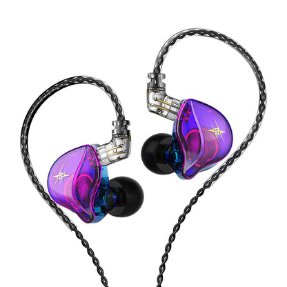 KASOTT QKZ ZXT in Ear Monitor Headphones, Wired Earphones Stereo Bass, HiFi Wired Earbuds, Dynamic Dual Driver Gaming Earbuds with Detachable Cable for Musicians, Singer (Purple) - color: Purple